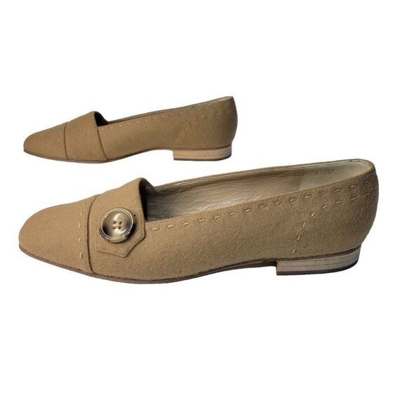 Vintage Talbots Wool & Leather Flat Shoes (Size 7.5M) - Picture 3 of 8